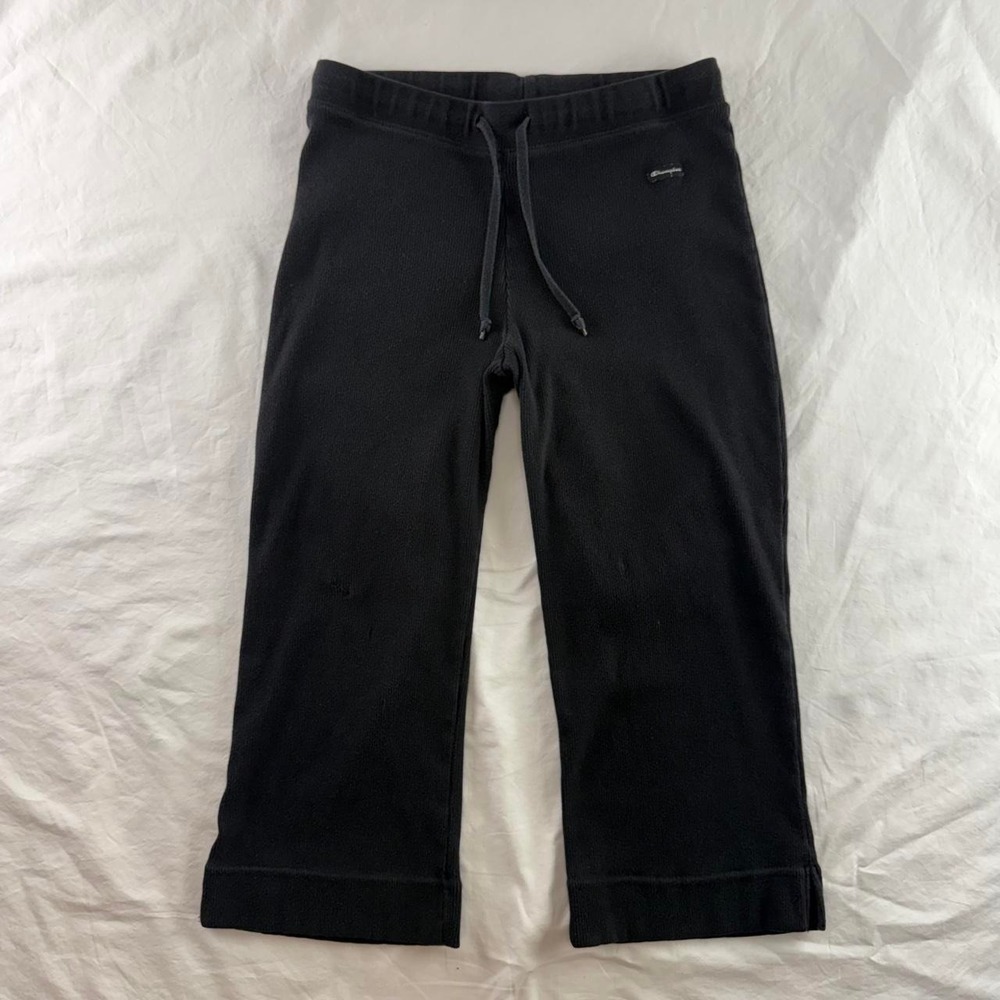 Champion Ripped Capri Sweatpants Womens M Y2k Sporty Blokette